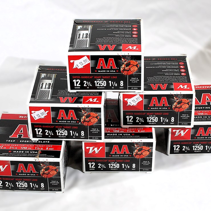 #517 • (5) BOXES WINCHESTER AA SUPER HANDICAP HEAVY TARGET LOAD