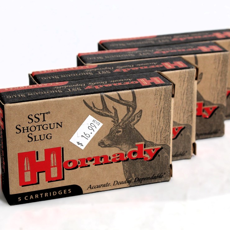#511 • (4) BOXES HORNADAY 12 GA 2 3/4 IN AMMO