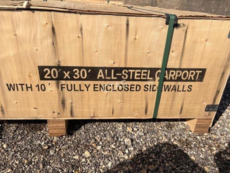 #24-•-20'-x-30'-all-steel-carport-w/-enclosed-side-walls-image-2