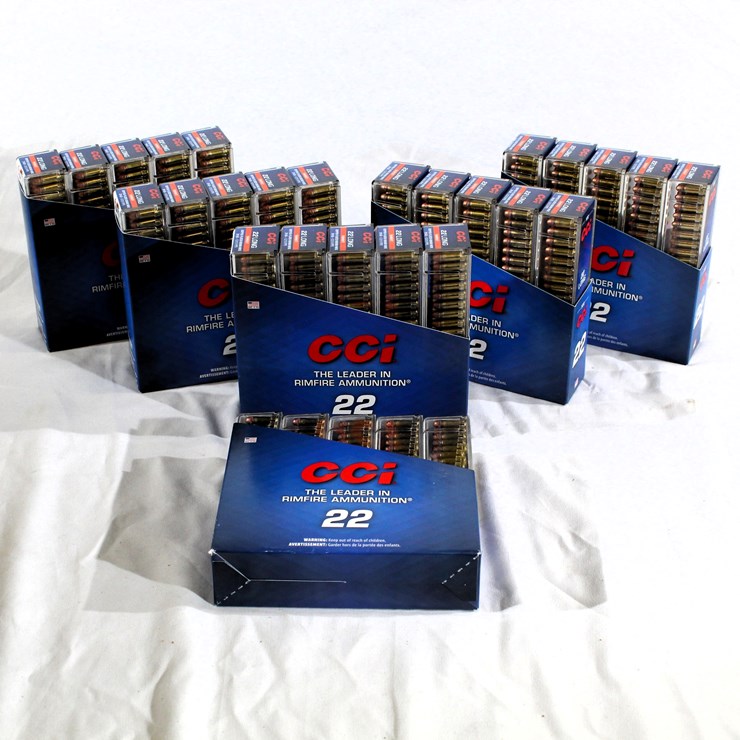 #451 • (6) BOXES CCI RIMFIRE 22 LONG AMMO