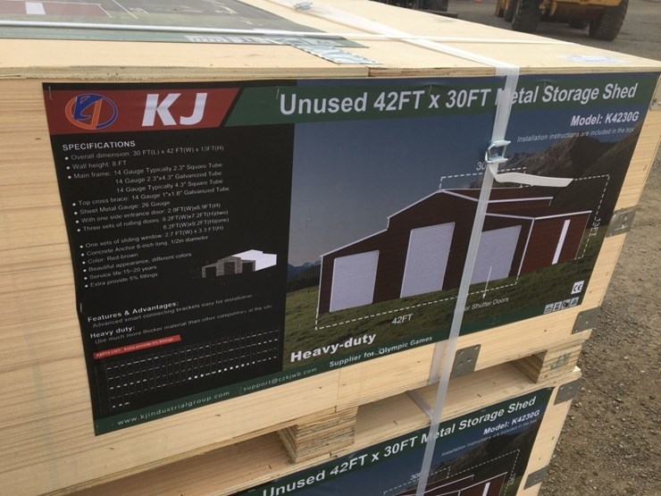 unused-30ft-x-42ft-x-13ft-metal-storage-shed,-image-3