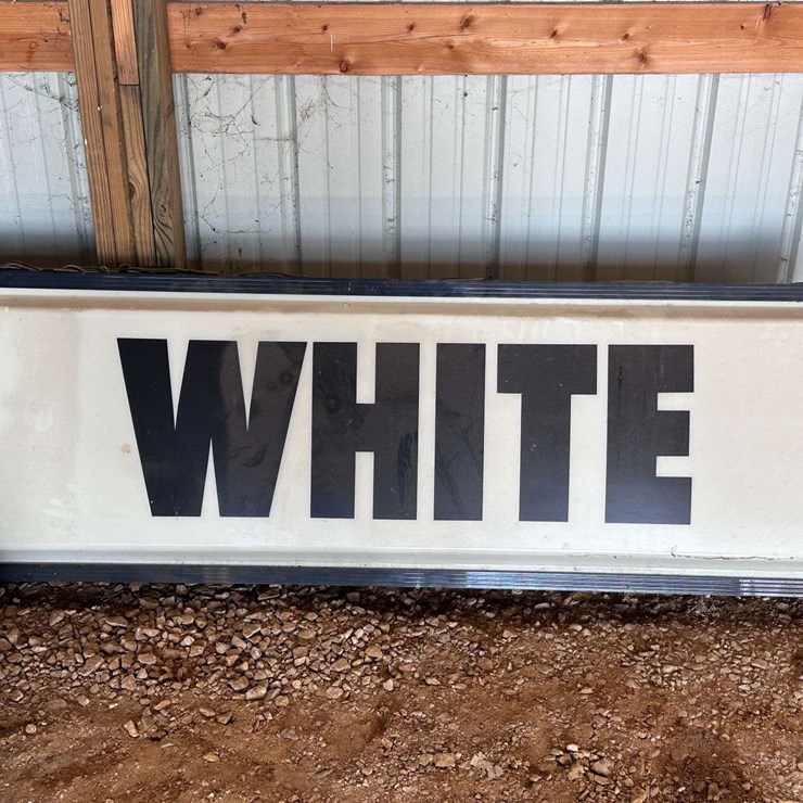 White Lighted Double Sided Bubble Sign