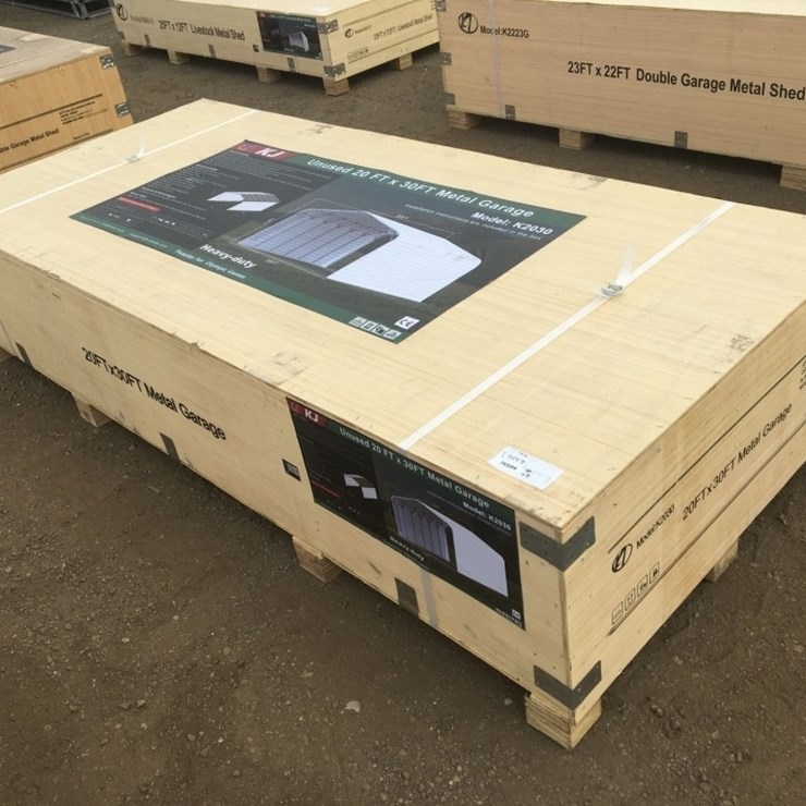 Unused 30ft x 20ft x 14ft Metal Garage.