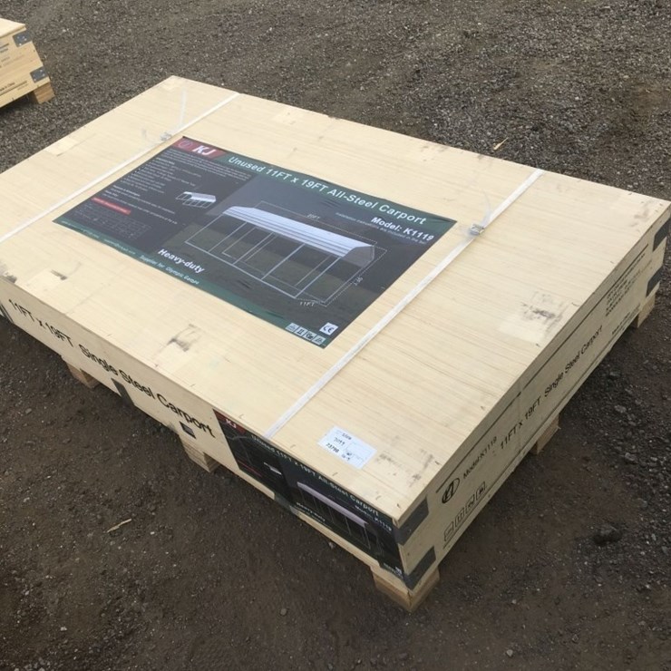 Unused 11ft x 19ft x 9ft Steel Carport.