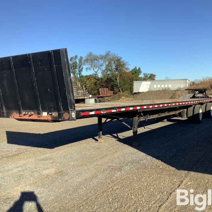 1987 Fruehauf PB80-T2W-48XW T/A Spread Axle Flatbed Trailer