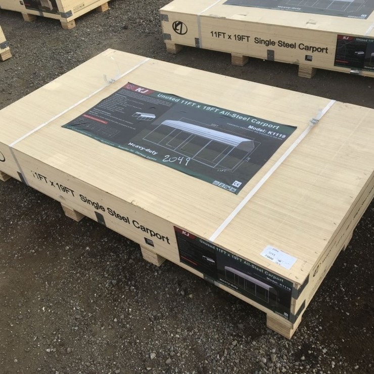 Unused 11ft x 19ft x 9ft Steel Carport.