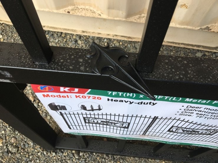 unused-20ft-bi-parting-wrought-iron-gate-w/deer-image-3