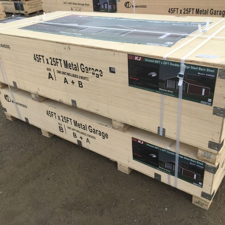 Unused 45ft x 25ft x 14ft Double Garage Steel