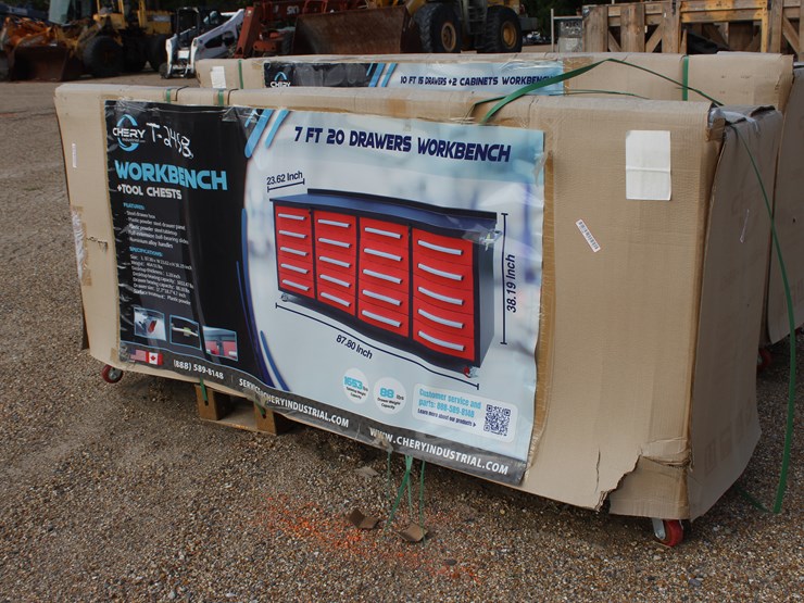 #3451-•-cherry-industrial-7ft-work-bench-image-1