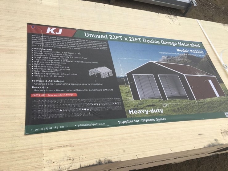 unused-22ft-x-23ft-x-13ft-double-garage-metal-image-3