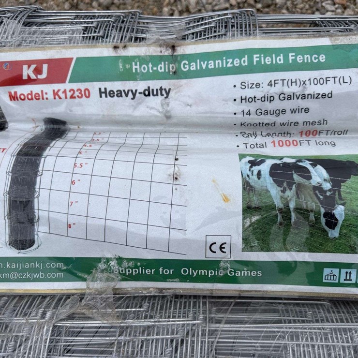 (10) Rolls 4’x100’ Heavy-Duty Field Fence