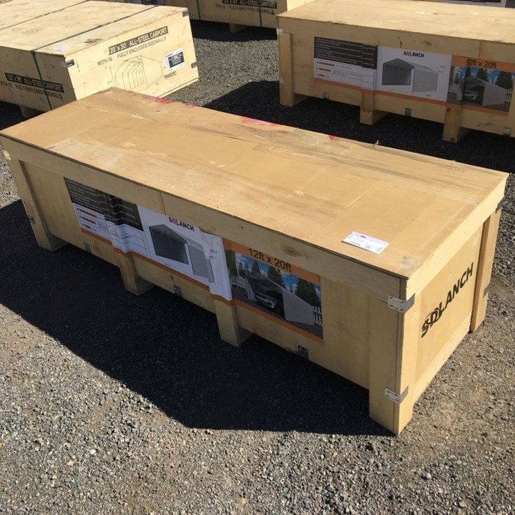 Unused 2025 SD Lanch 12ft x 20ft Steel Carport.