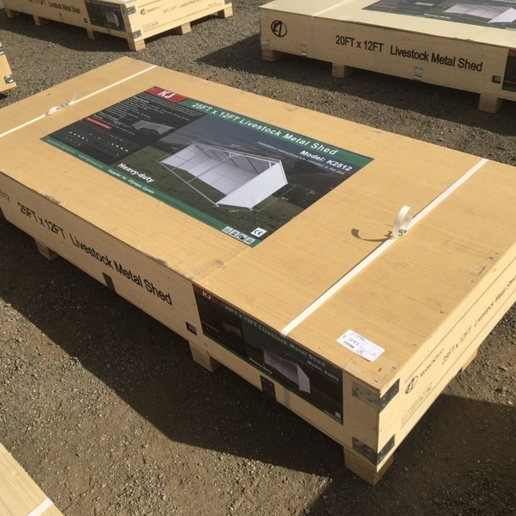 Unused 25ft x 12ft Livestock Metal Shed.