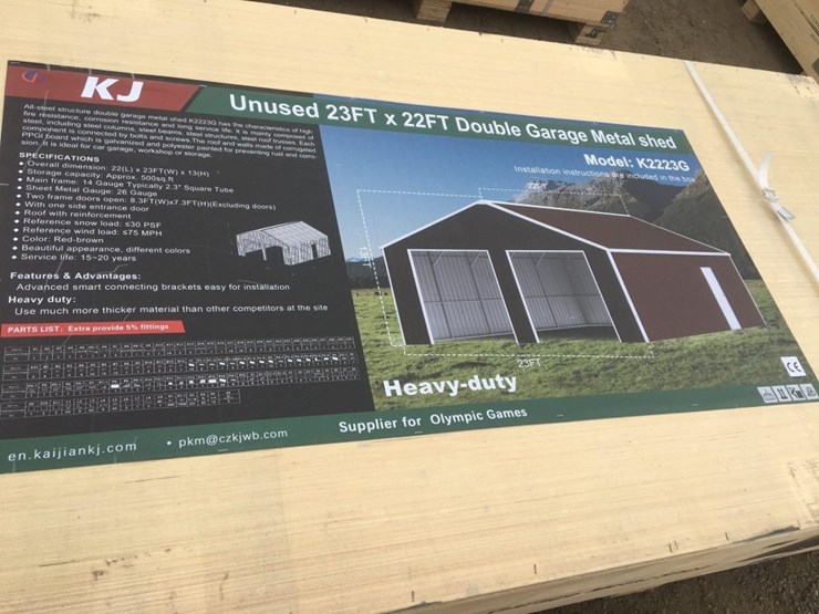 unused-22ft-x-23ft-x-13ft-double-garage-metal-image-3
