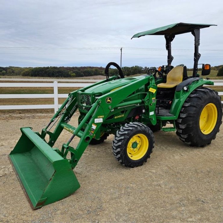 #3087 • John Deere 4066 4x4 Tractor, H180 Loader