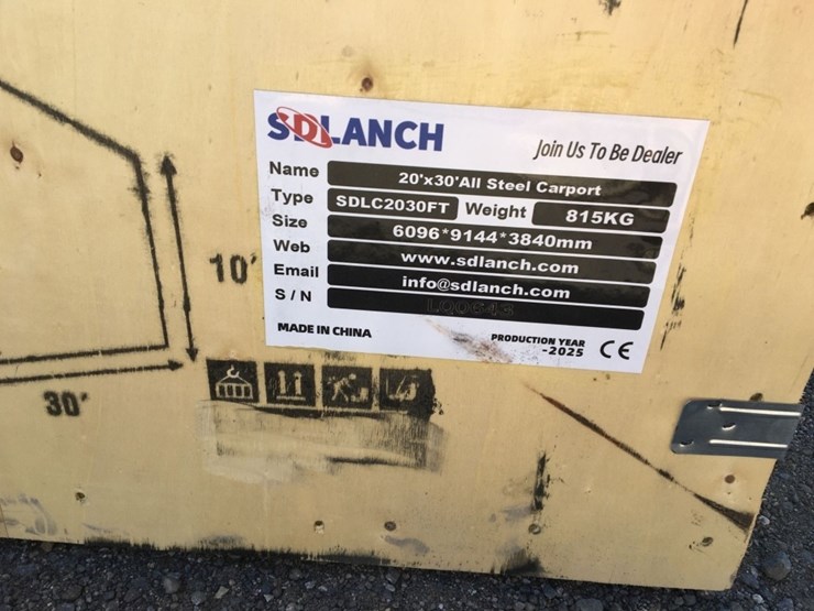 unused-2025-sd-lanch-20ft-x-30ft-steel-carport,-image-4