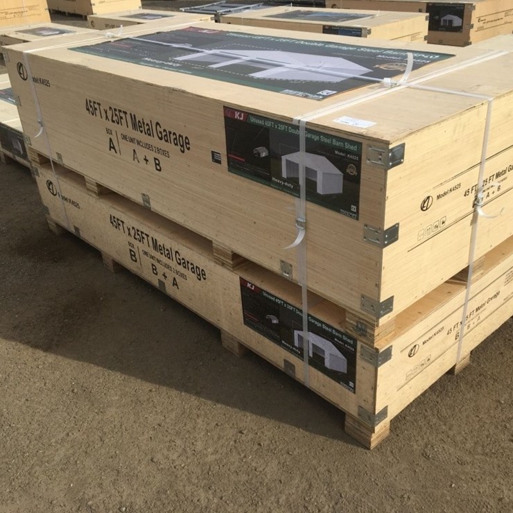 Unused 45ft x 25ft x 14ft Double Garage Steel