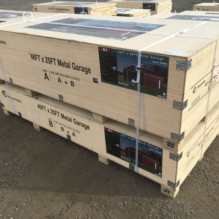 Unused 46ft x 25ft x 15ft Double Garage Steel