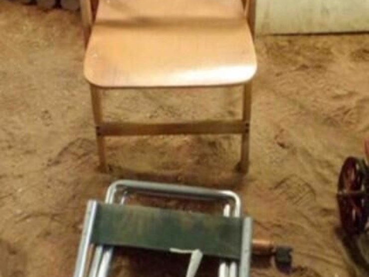 wood-chair,-metal-stool-image-1