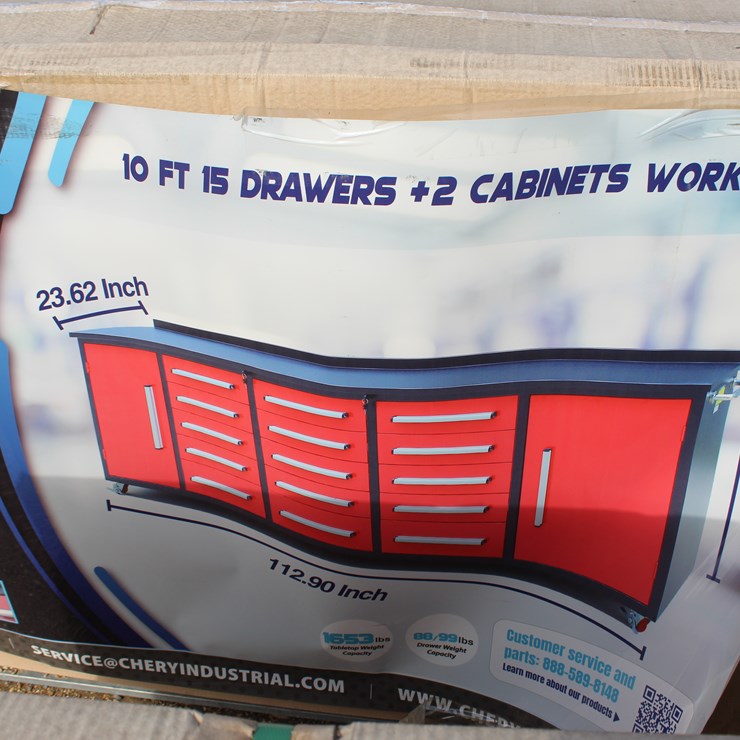 #3452 • CHERRY INDUSTRIAL 7FT WORK BENCH