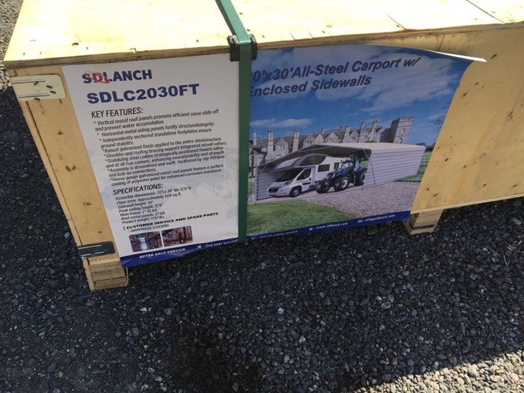 unused-2025-sd-lanch-20ft-x-30ft-steel-carport,-image-5