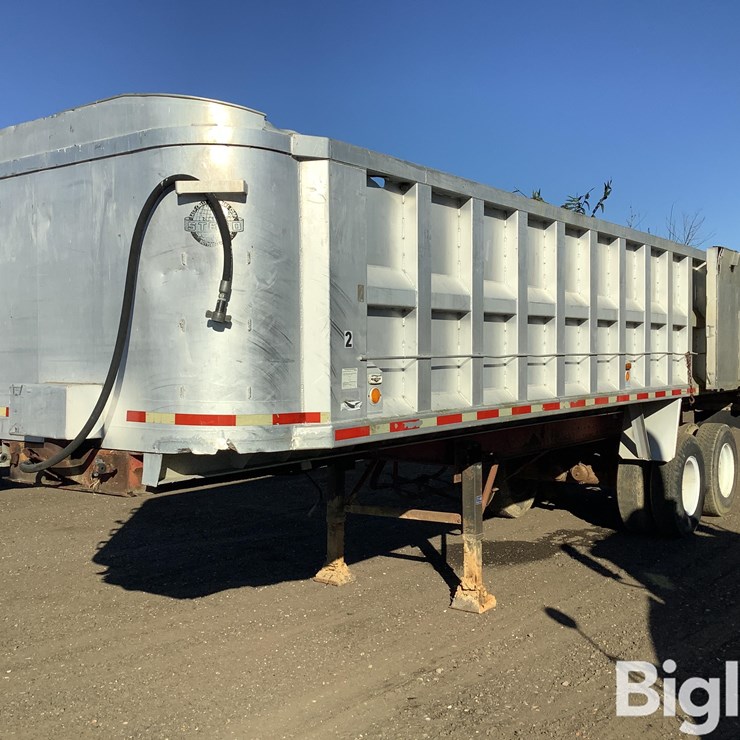 1974 Steco 28' T/A Aluminum End Dump Trailer