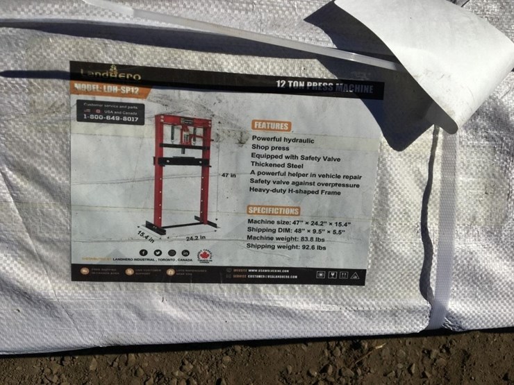 unused-landhonor-ldh-sp12-12-ton-shop-press.-image-2