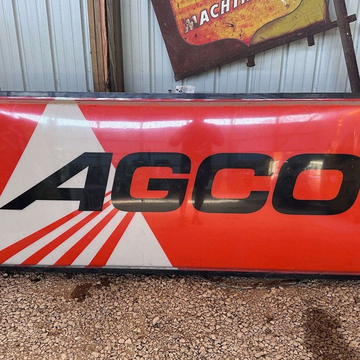 Agco Lighted Double Sided Bubble Sign
