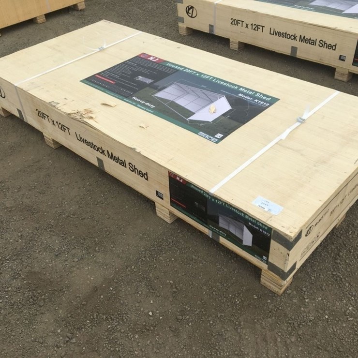 Unused 20ft x 12ft Livestock Metal Shed.