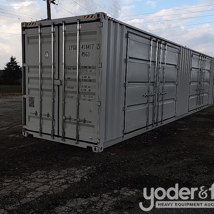 Unused 40' HC Multi Door Container, 2 Side Doors