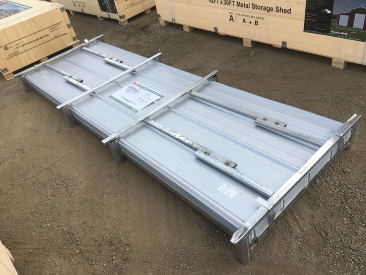 (100)-unused-10ft-x-3ft-corrugated-steel-panels,-image-1