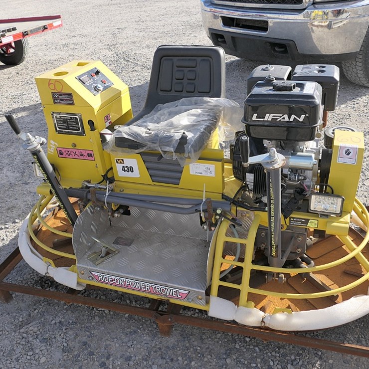 MMS MS2 63'' Ride-On Concrete Power Trowel, SN:MS2250324, Gas (unused) (tax