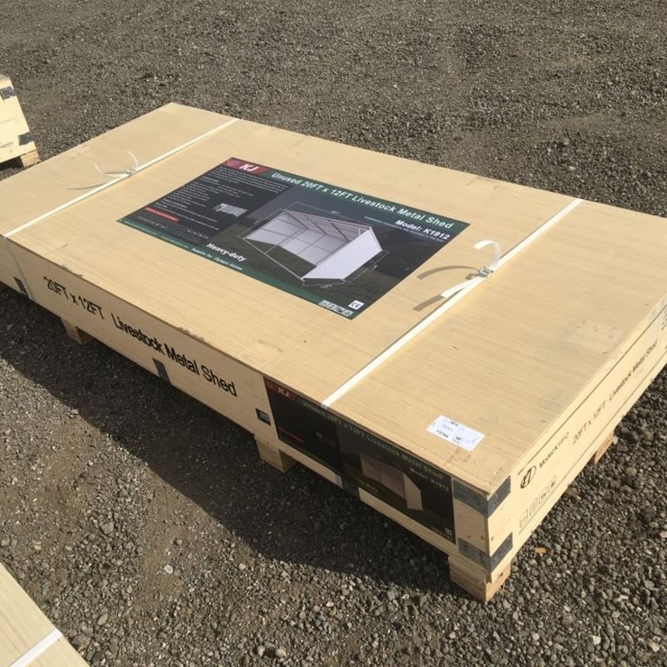 Unused 20ft x 12ft Livestock Metal Shed.