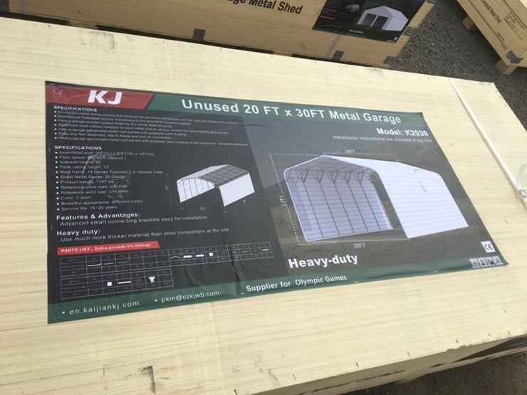 unused-30ft-x-20ft-x-14ft-metal-garage.-image-3