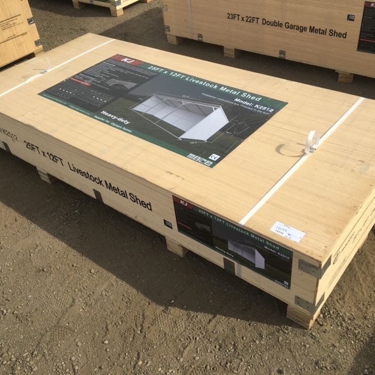 Unused 25ft x 12ft Livestock Metal Shed.