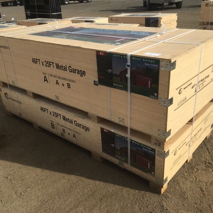 Unused 46ft x 25ft x 15ft Double Garage Steel