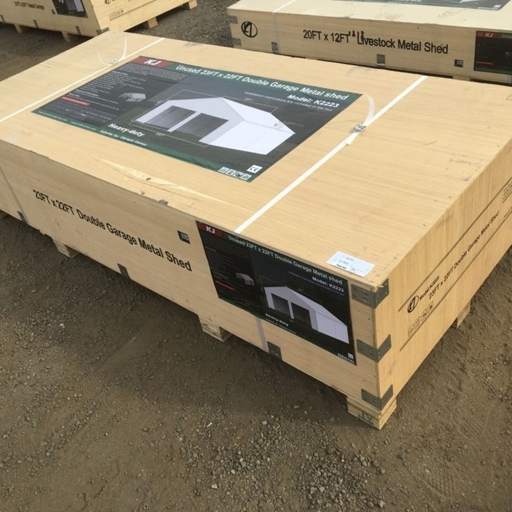 Unused 22ft x 23ft x 13ft Double Garage Metal