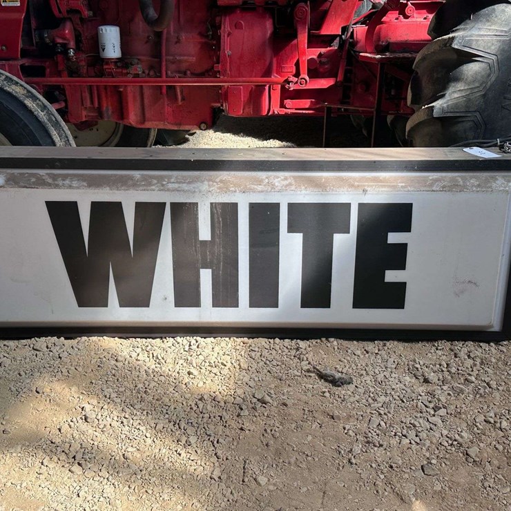 White Lighted Double Sided Bubble Sign