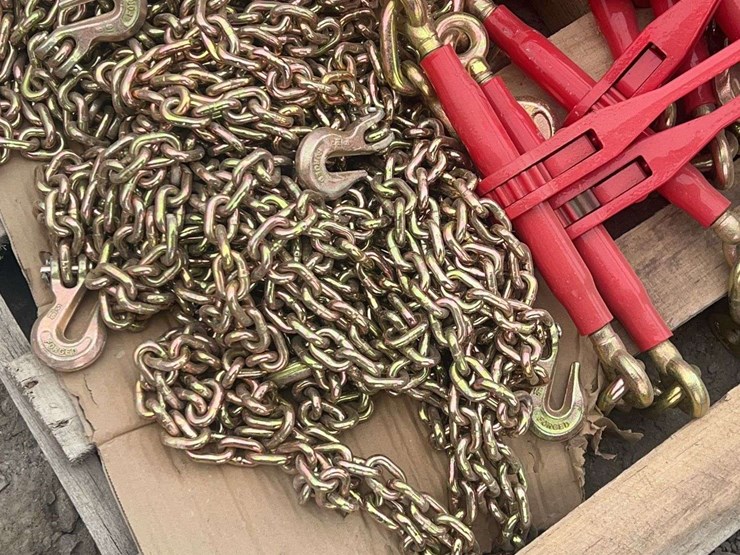 (8)-3/8”-x-20’-grade-70-transport-chains-with-ratchet-binders-image-2