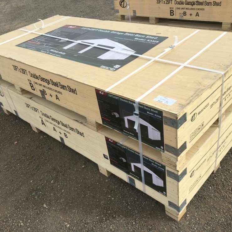 Unused 33ft x 25ft x 14ft Double Garage Steel