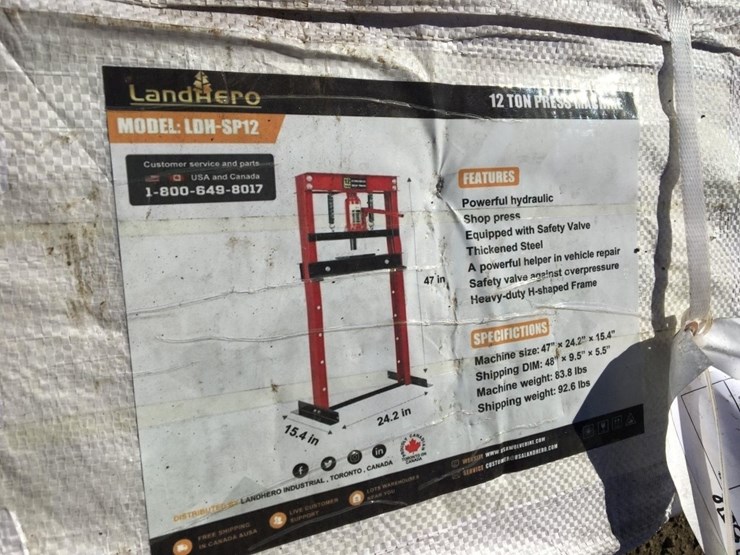 unused-landhonor-ldh-sp12-12-ton-shop-press.-image-2