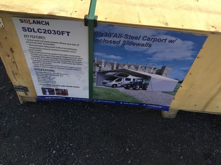 unused-2025-sd-lanch-20ft-x-30ft-steel-carport,-image-3