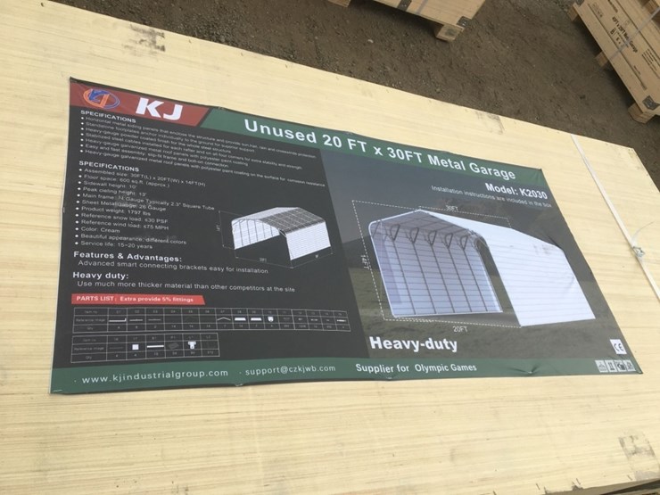 unused-30ft-x-20ft-x-14ft-metal-garage.-image-3