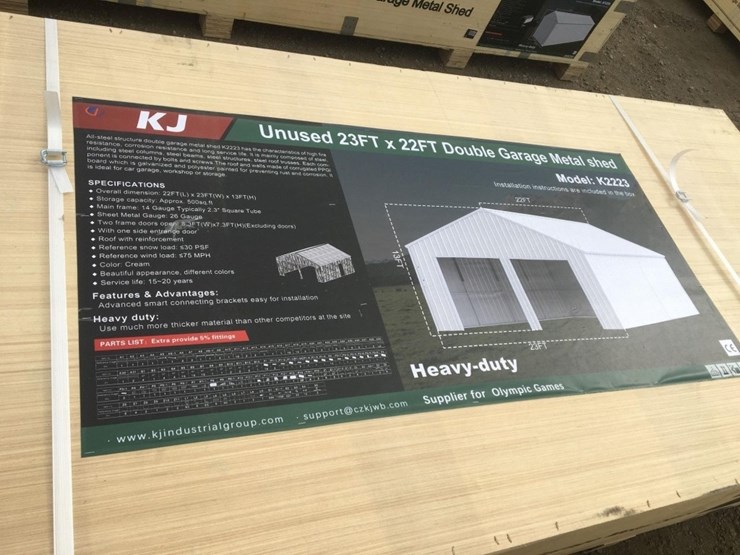 unused-22ft-x-23ft-x-13ft-double-garage-metal-image-3