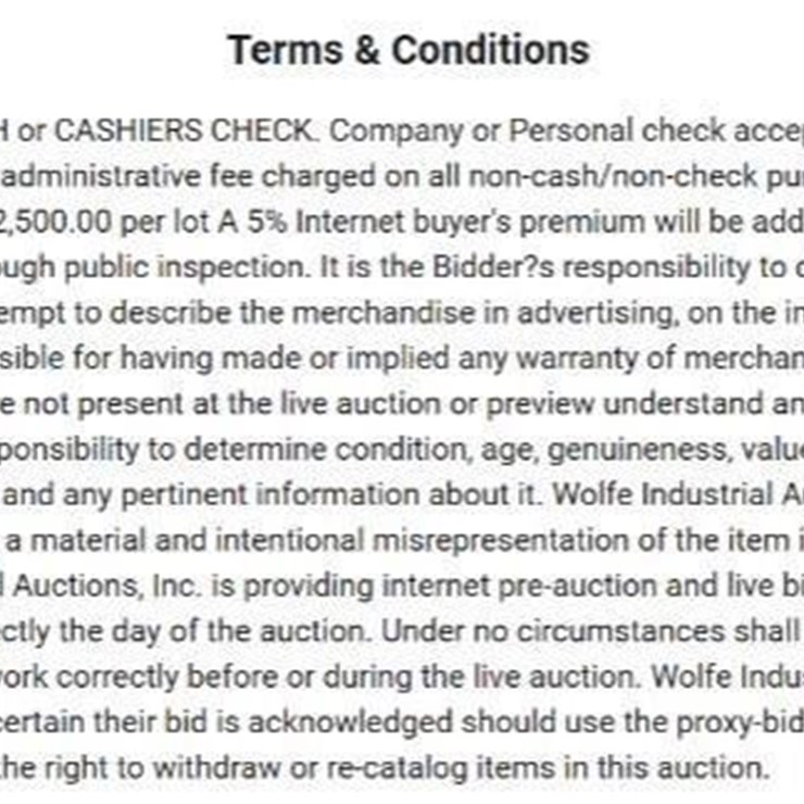 Terms and Conditions