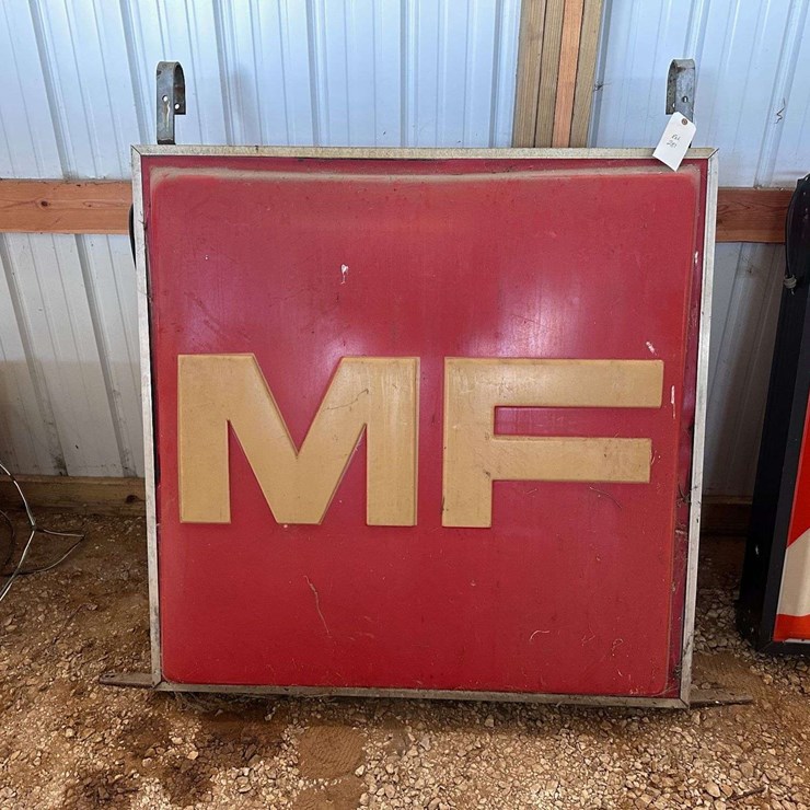 Massey Ferguson Lighted Double Sided Bubble Sign