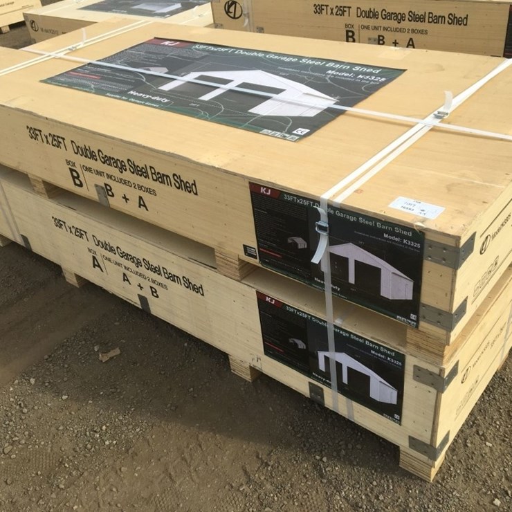 Unused 33ft x 25ft x 14ft Double Garage Steel