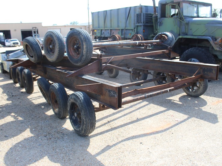 #1816-•-mobile-home-frame-with-axles-|-parts-or-repair-image-1