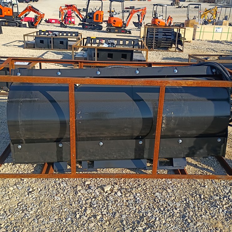 #L59-001 • Mower King 72" Vibratory Roller Skid Steer Attachment