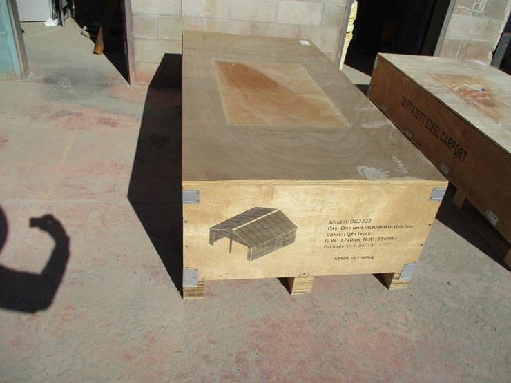 new-unused-23'x22'-double-garage-steel-shed-image-2